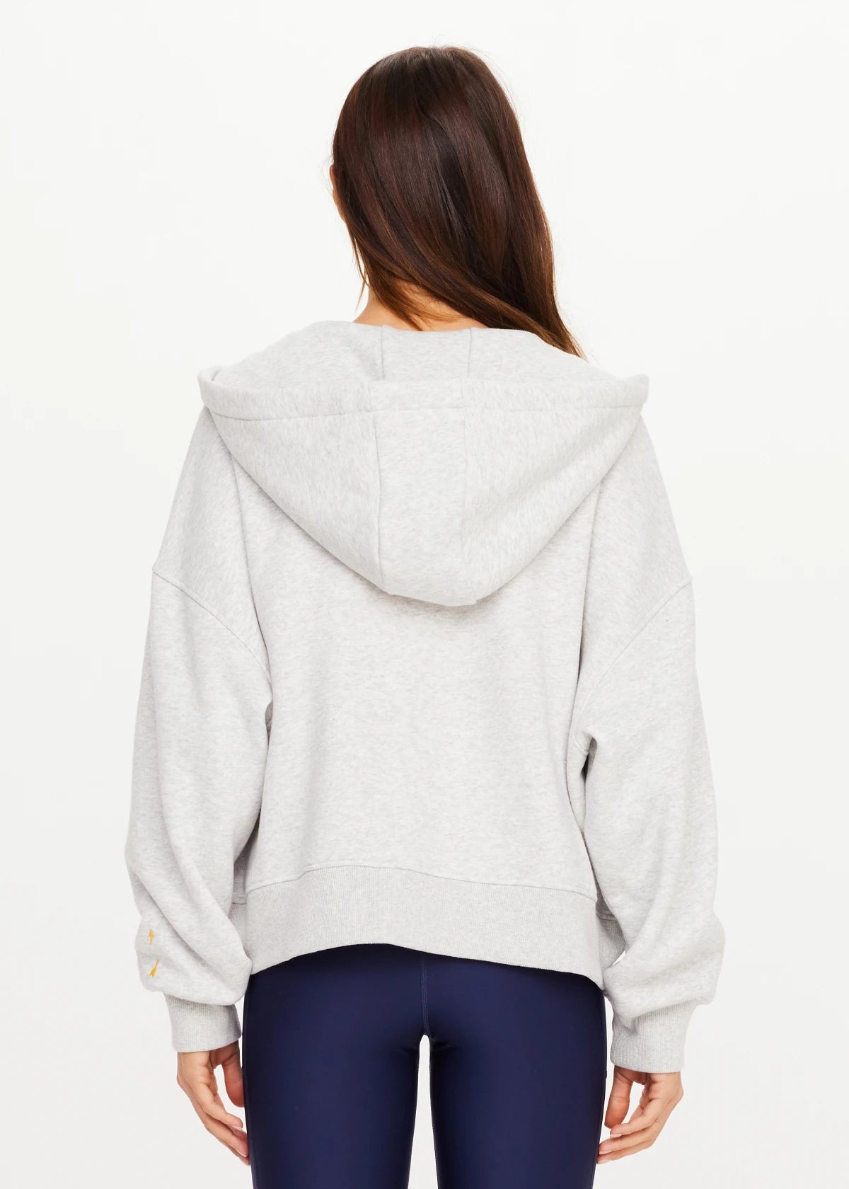 Jude Crop Hoodie - Grey Marle