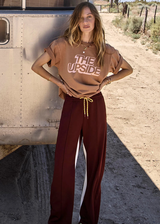Marnie Wide Leg Pant - Bordeaux