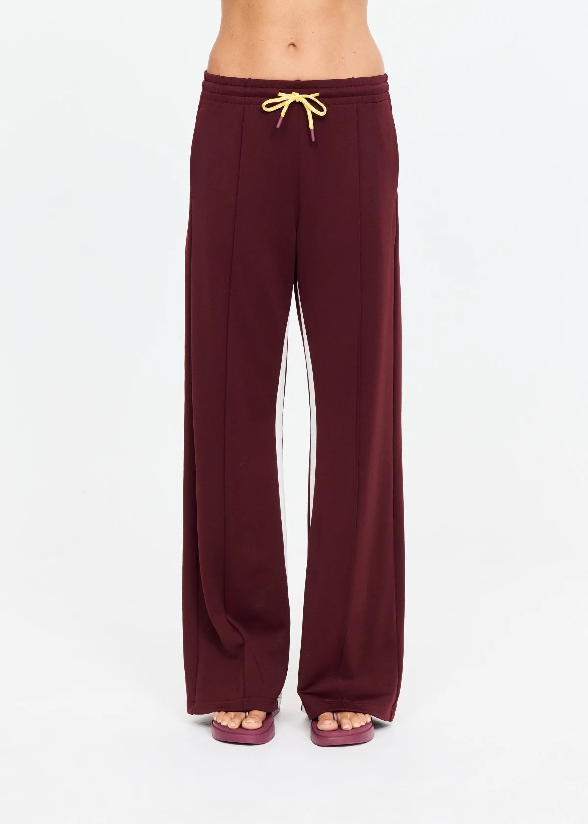 Marnie Wide Leg Pant - Bordeaux