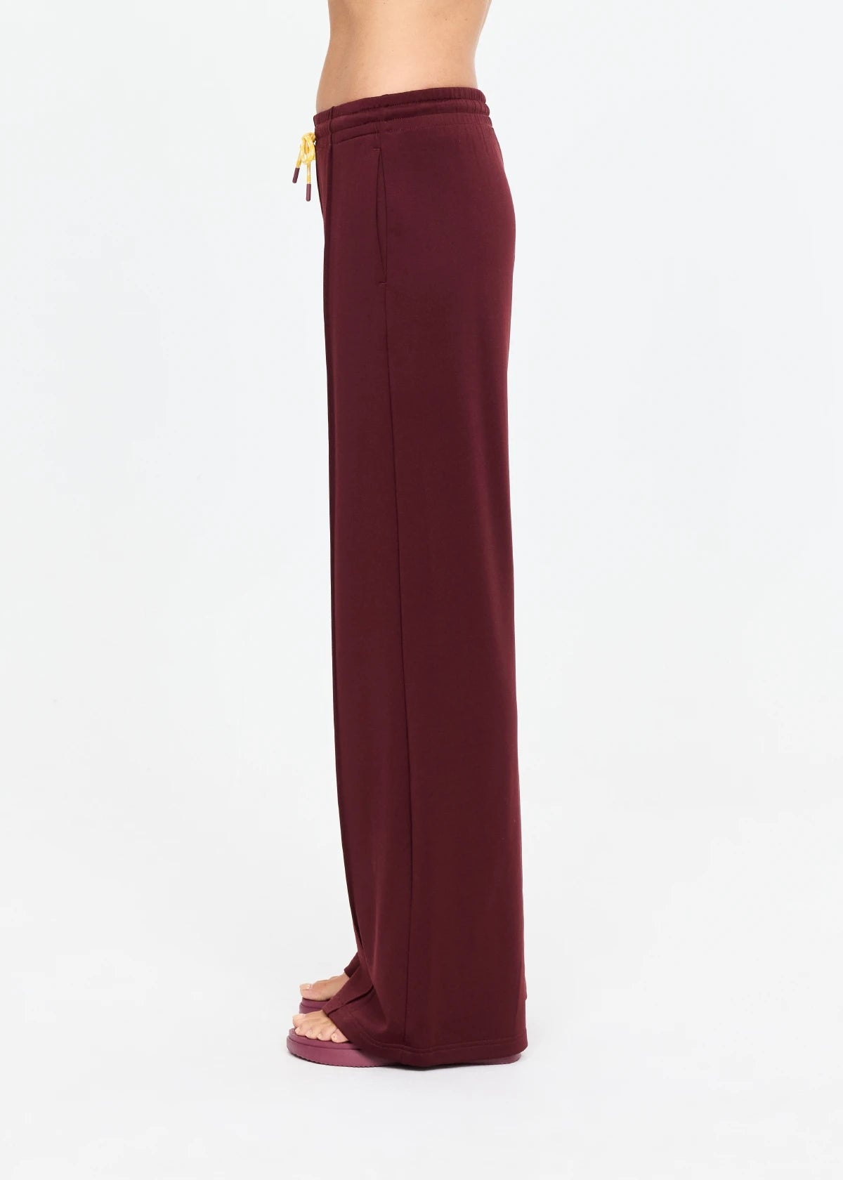 Marnie Wide Leg Pant - Bordeaux