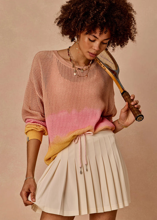 Cadiz Pleated Skirt - Cream
