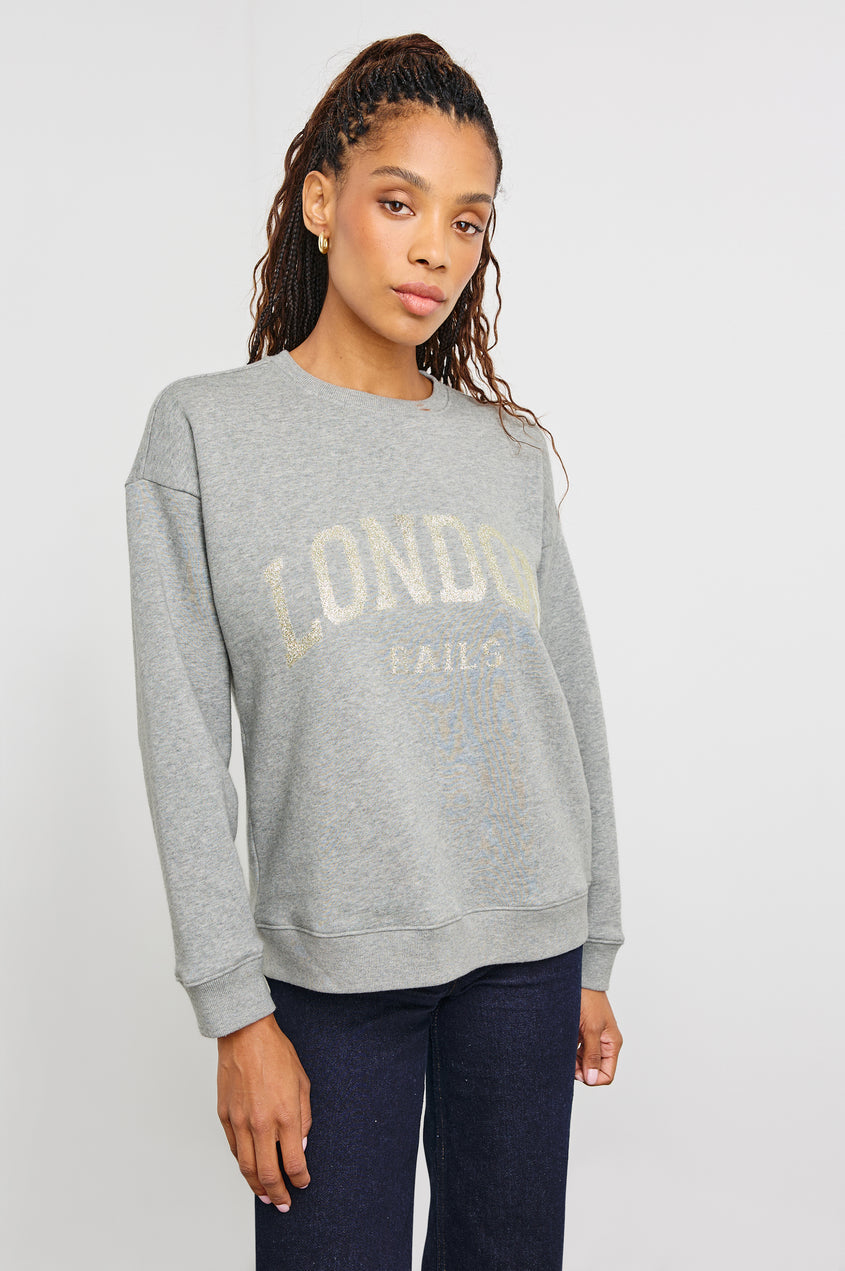 The Varsity Sweatshirt - London Glitter