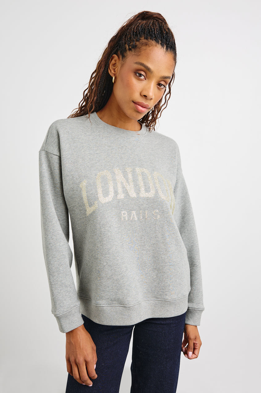 The Varsity Sweatshirt - London Glitter