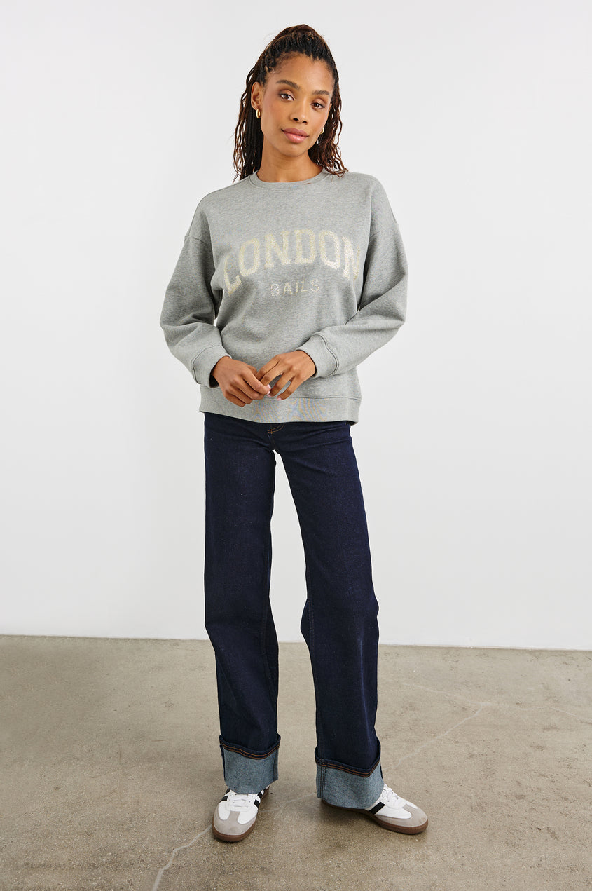 The Varsity Sweatshirt - London Glitter