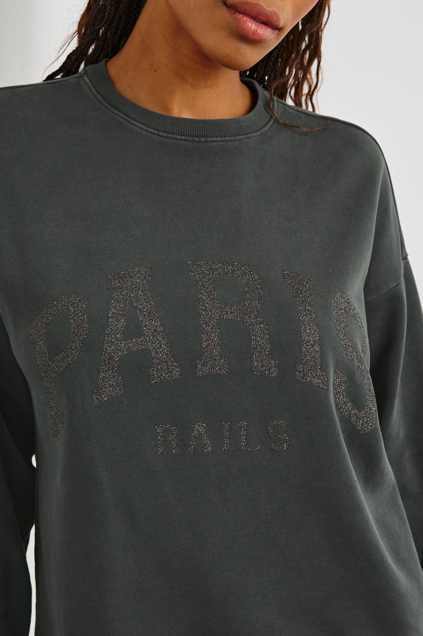 Varsity Sweatshirt - Paris Glitter