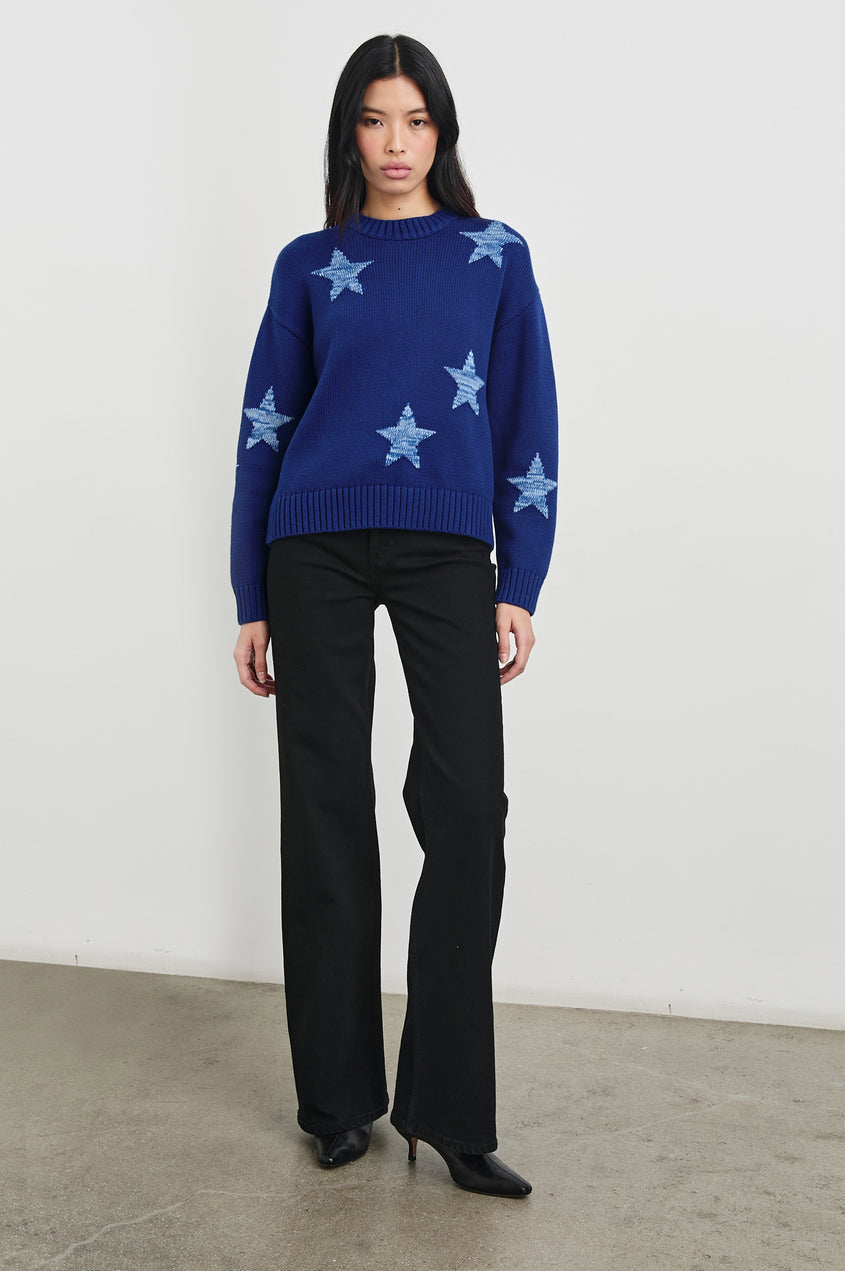 Zoey Sweater - Cobalt Galaxy