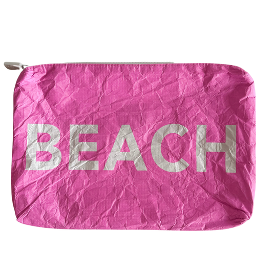 BEACH - Water Resistant Tyvek Printed Pouch