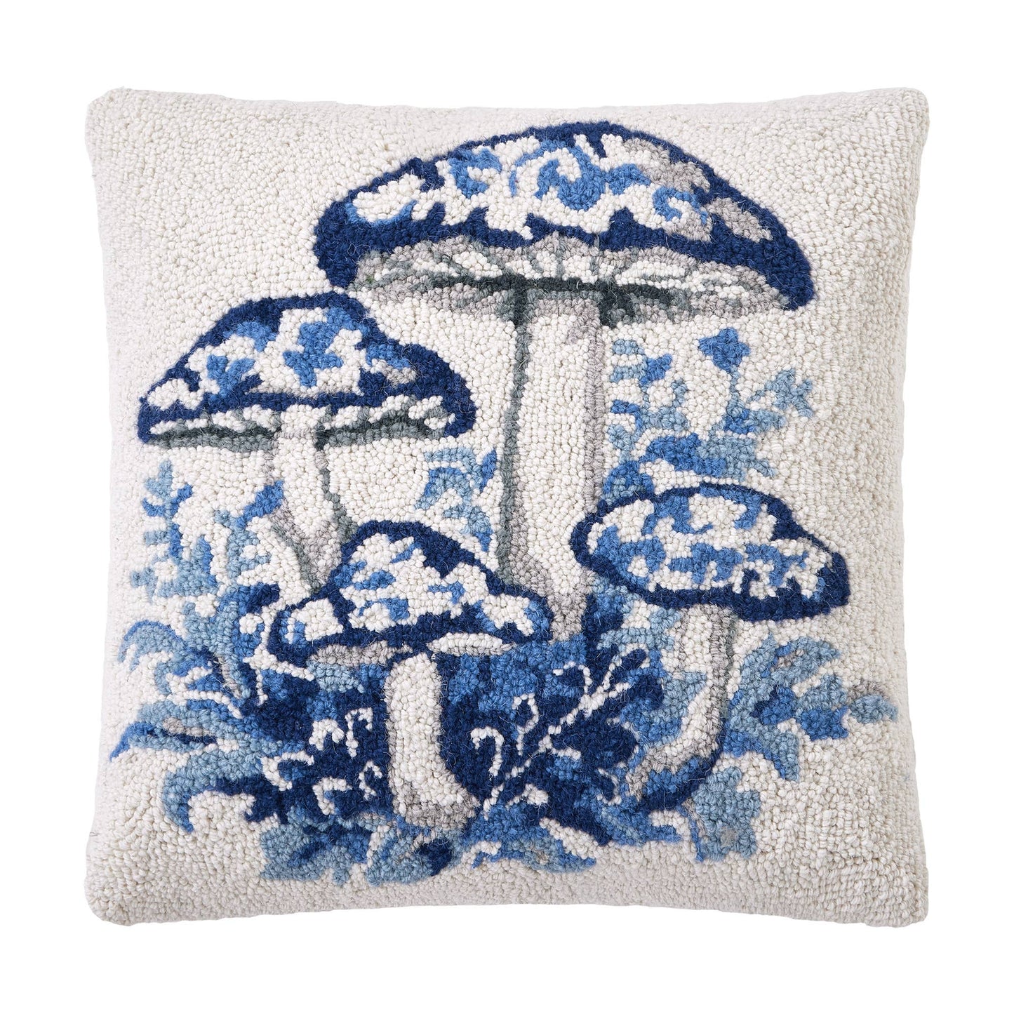 Blue Chinoiseries Mushroom Sq Hook Pillow