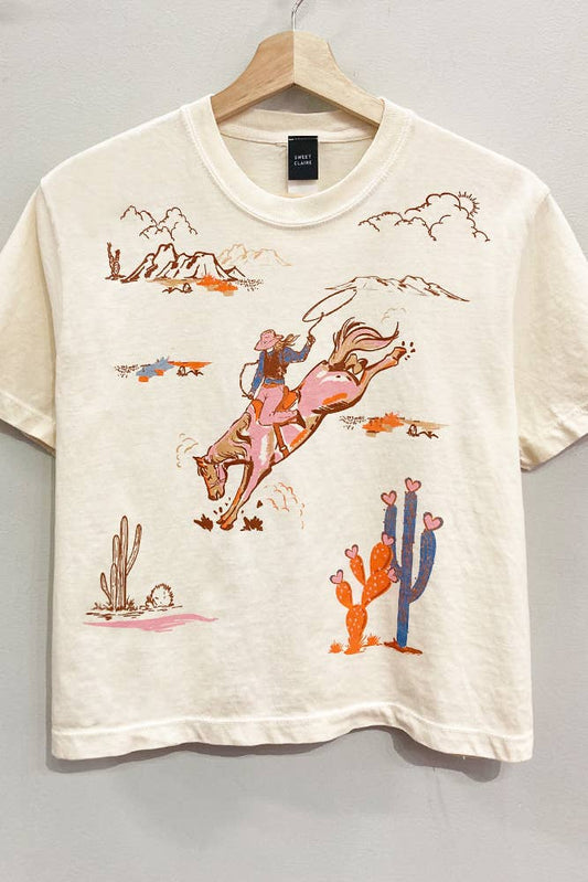 Cowgirl Cropped Tee
