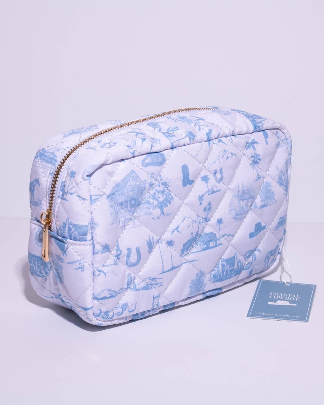 Coastal Cowboy Toile Travel Bag