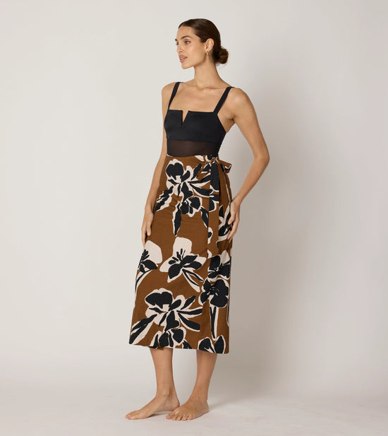 Camilla Midi Skirt - Smoked Clover