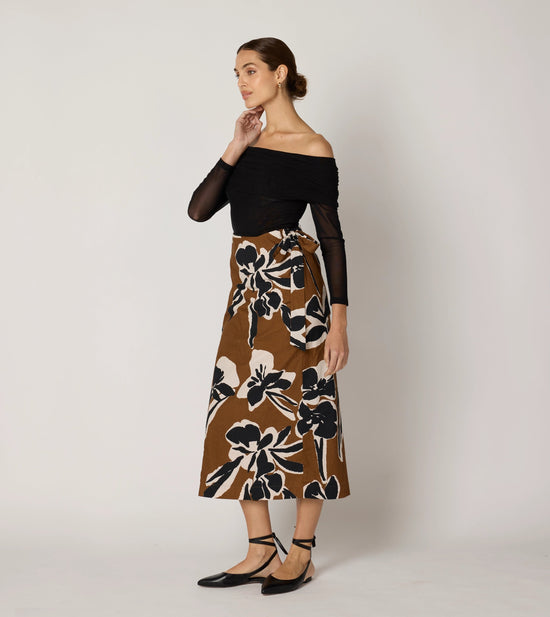 Camilla Midi Skirt - Smoked Clover