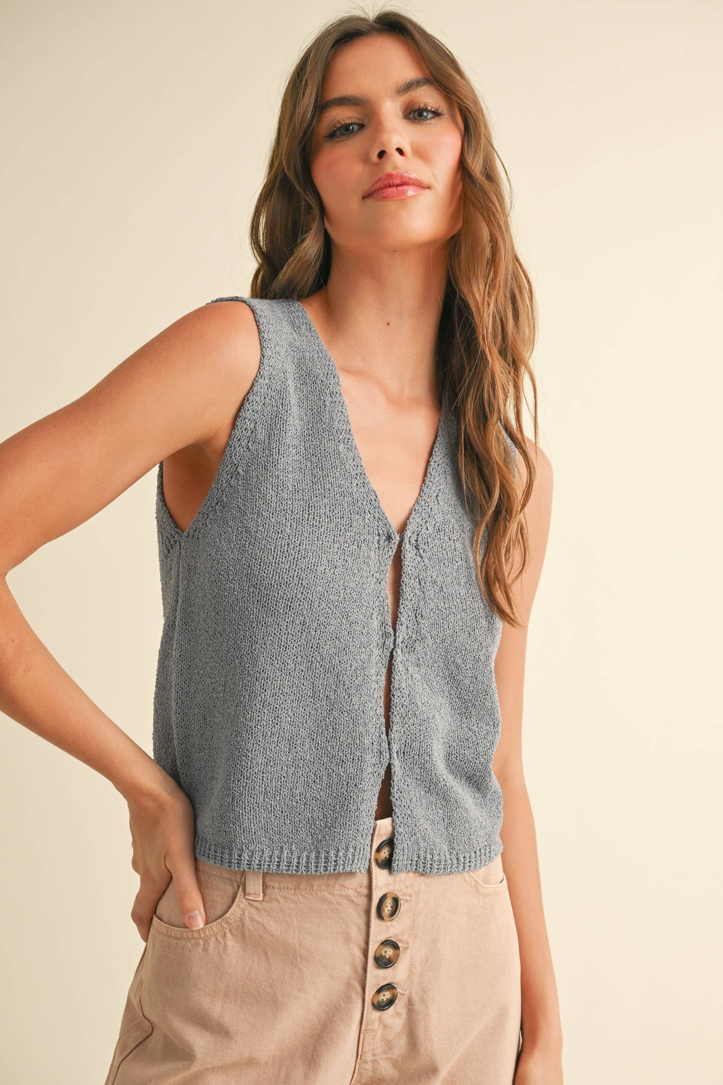 Waves Vest - Blue Granite