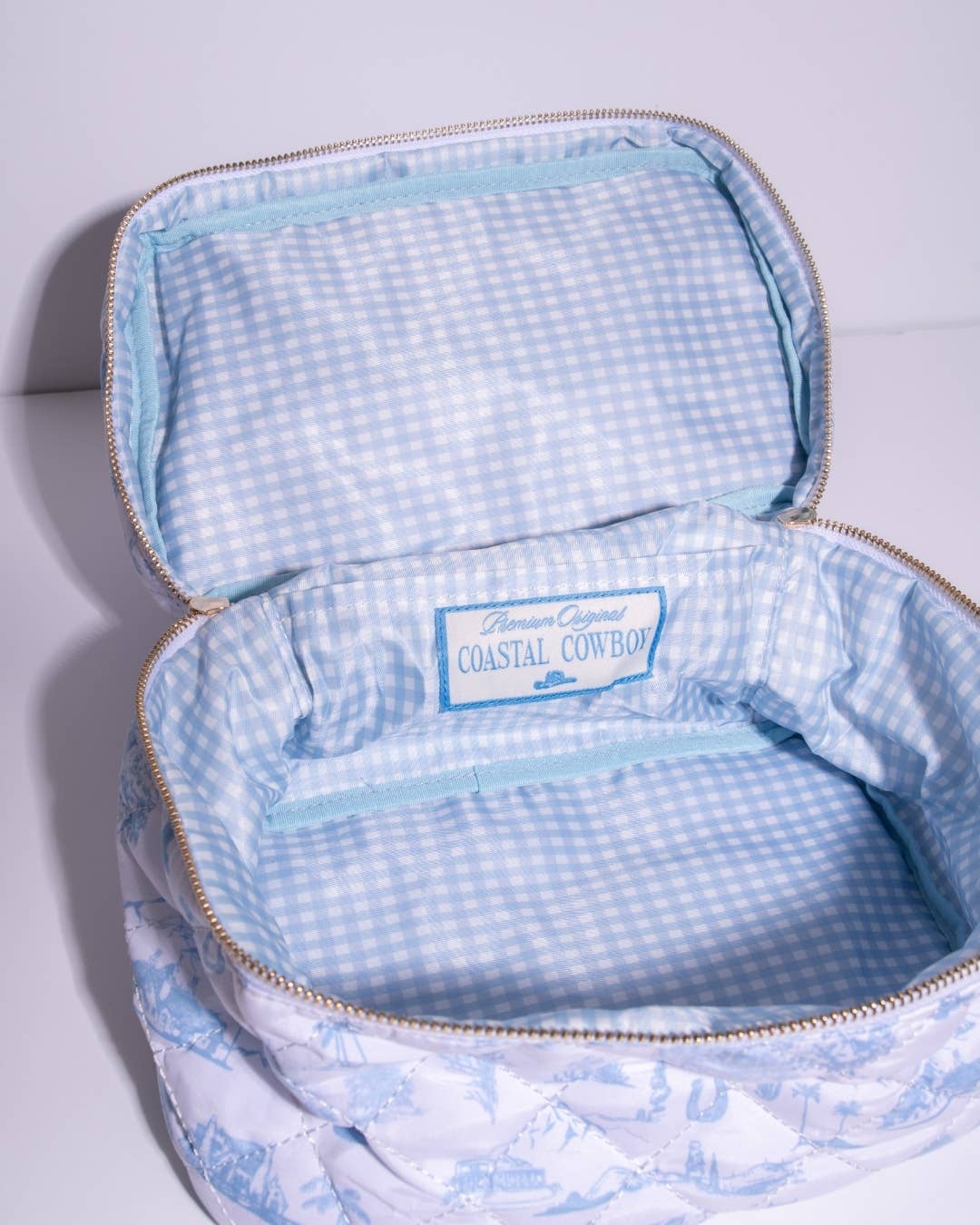 Coastal Cowboy Toile Train Case