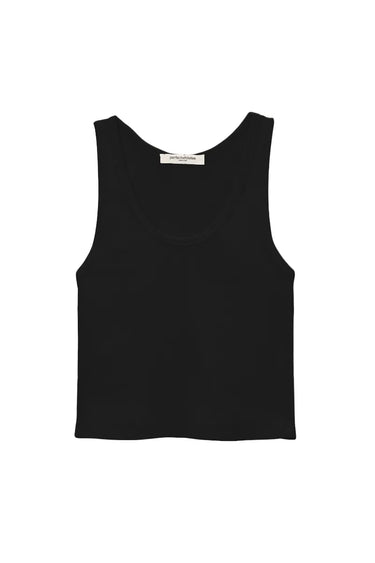 Black tank top on a white background