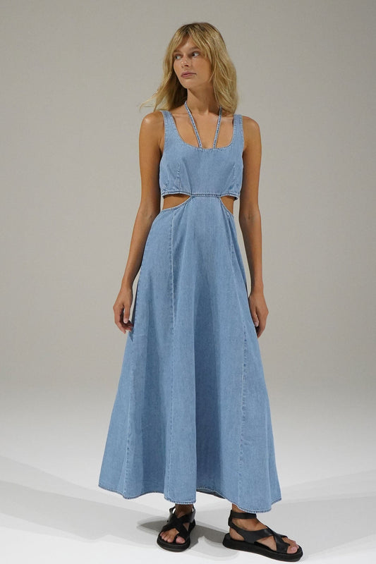 Lorelei Chambray Dress - Faded Blue