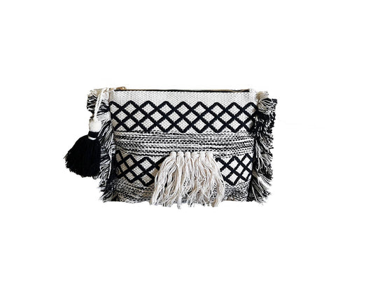 Checkered Fringe bag