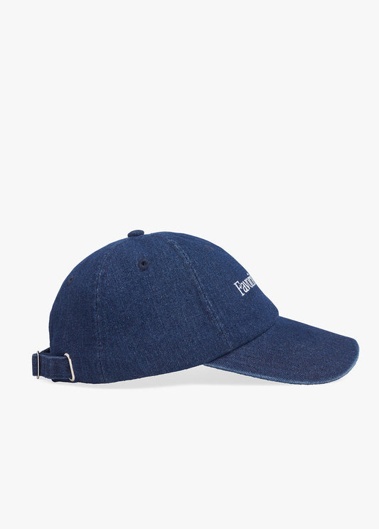 Logo Denim Baseball Cap - Dark Wash