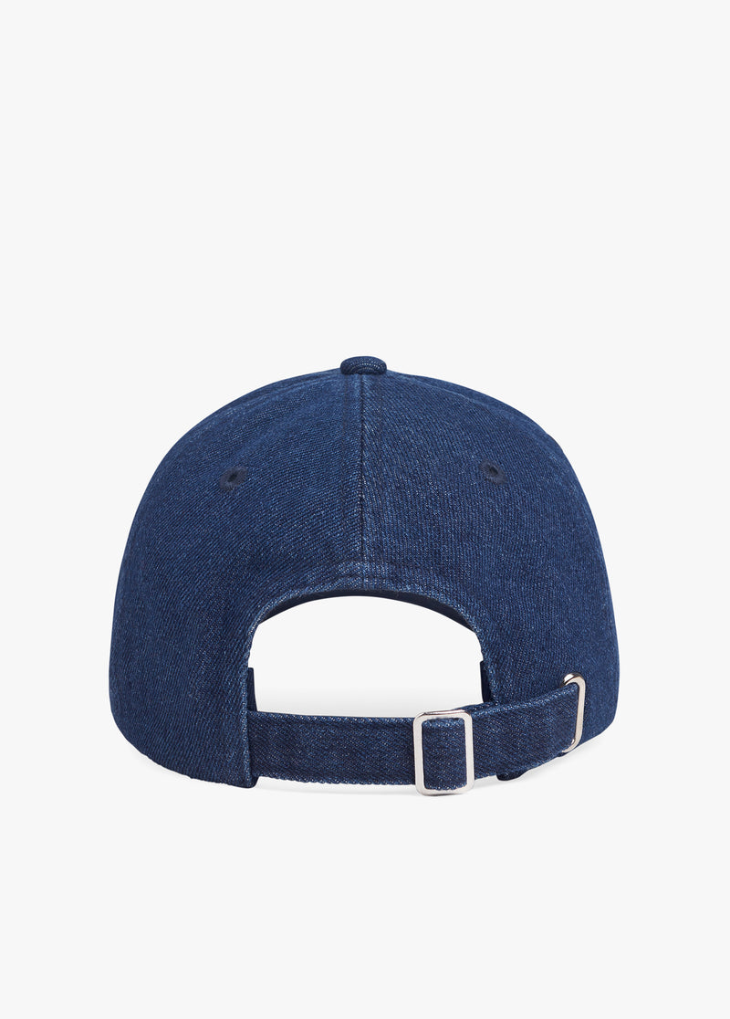 Logo Denim Baseball Cap - Dark Wash