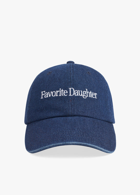 Logo Denim Baseball Cap - Dark Wash