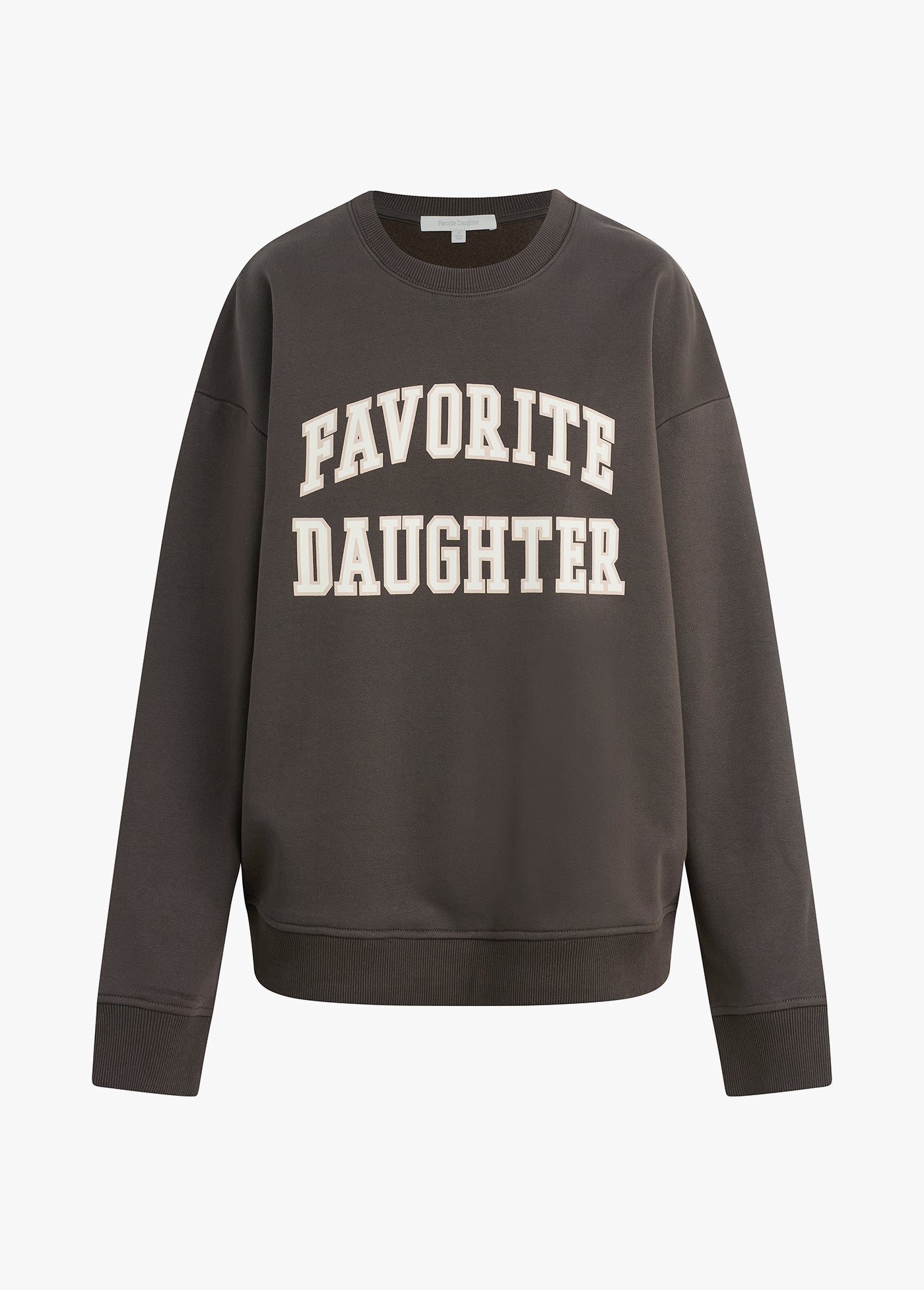 The Favorite Collegiate Sweatshirt - Coffee/Gardenia