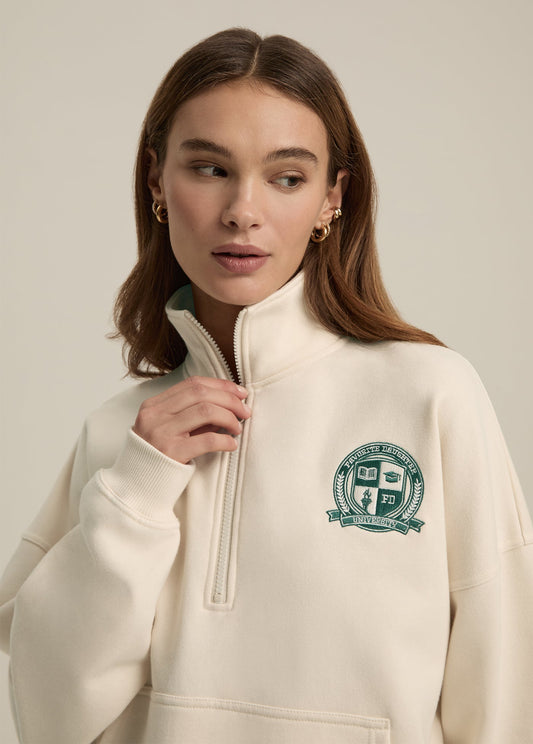 The Coaches Half Zip - Ivory