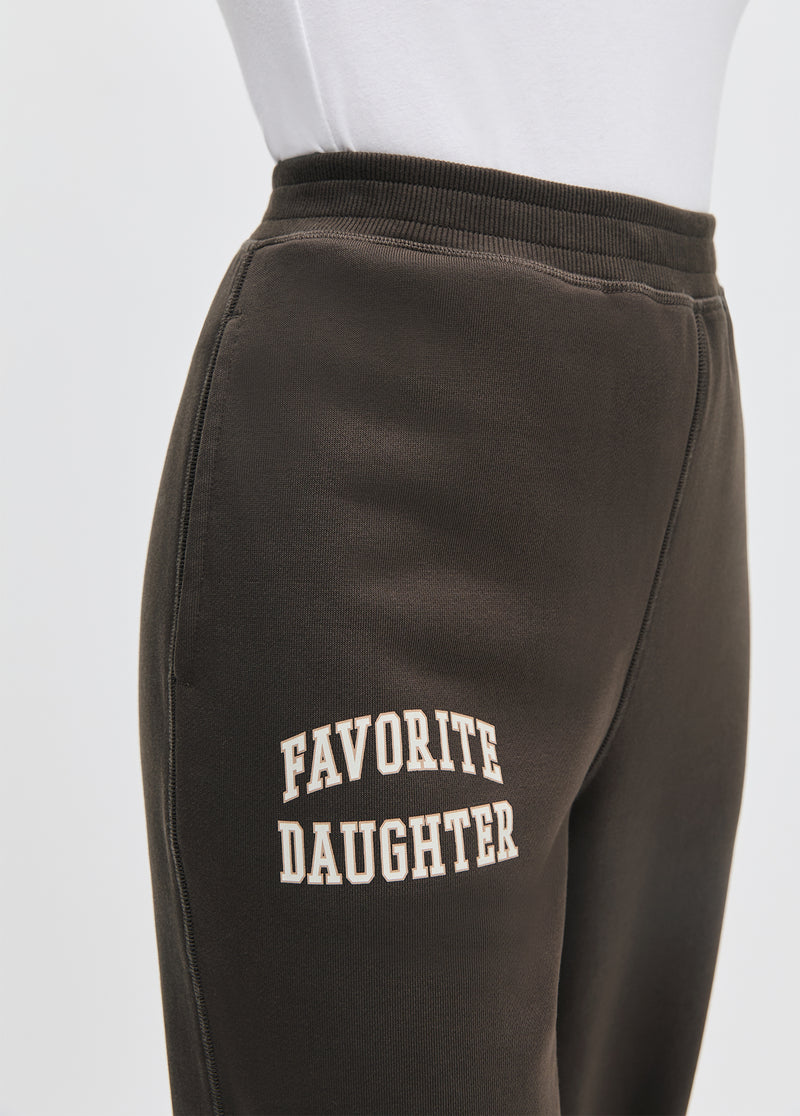 The Collegiate Jogger - Coffee/Gardenia