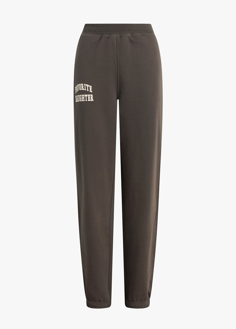 The Collegiate Jogger - Coffee/Gardenia