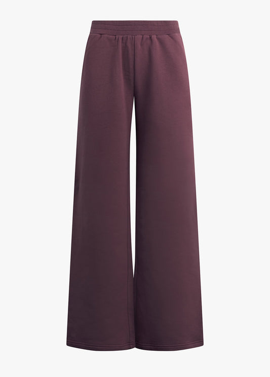 The Boxer Wide Leg - Burgundy Dahlia