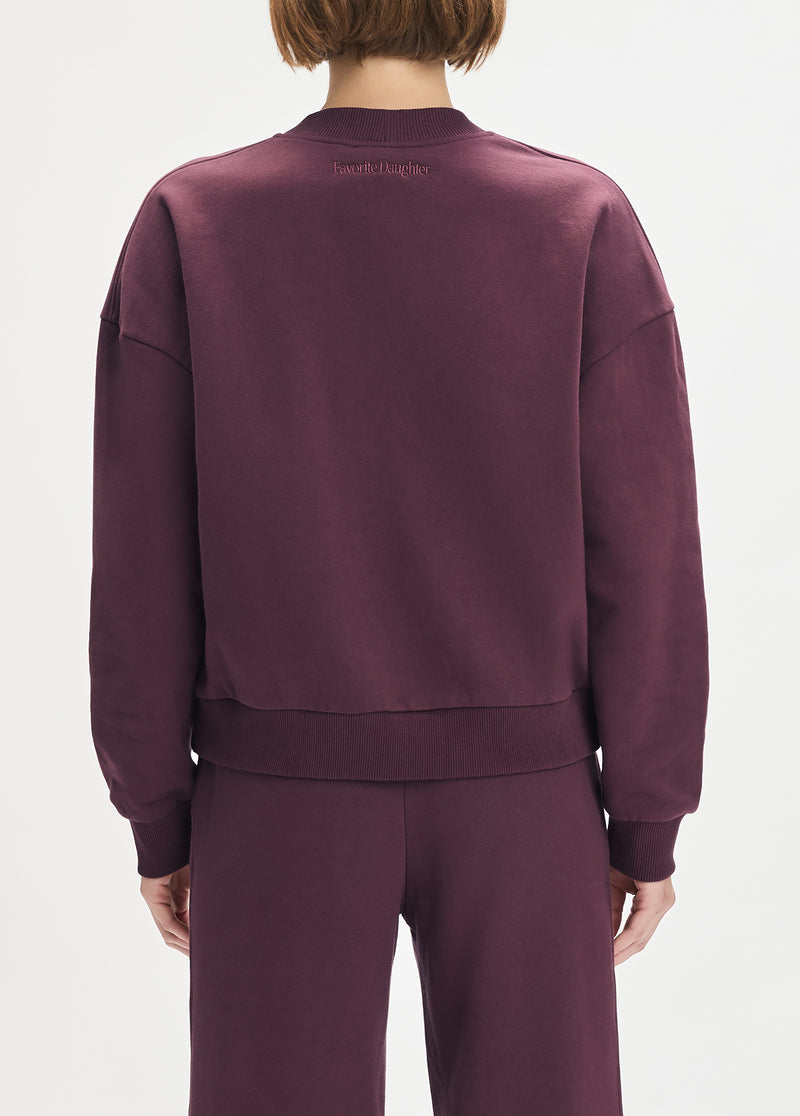 The Cutesy Crop Cardigan - Burgundy Dahlia