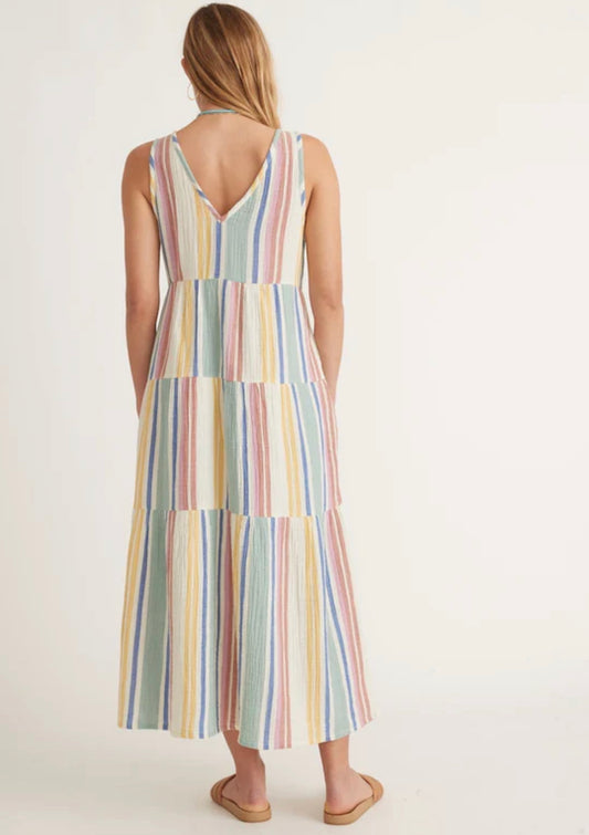 Corinne Maxi Dress - Cool Stripe