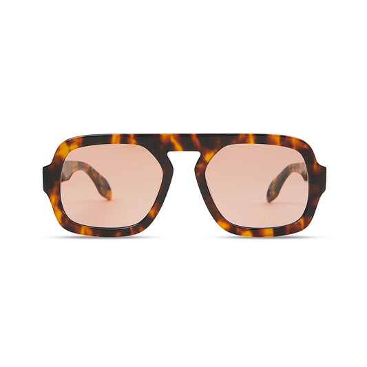 Jane - Brown Tortoise Maroon Lens