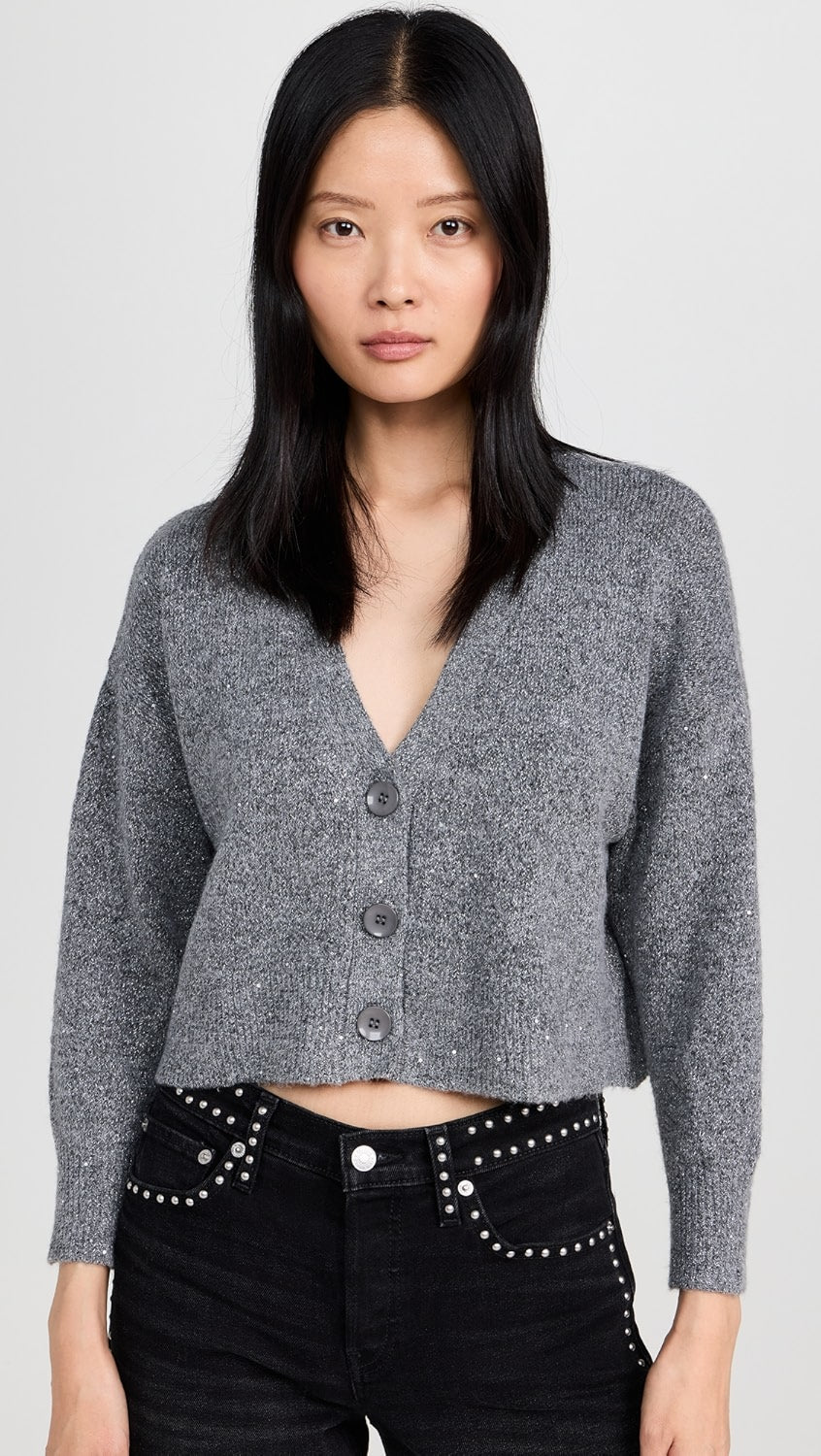 Kiya Sparkle Cardigan - Grey