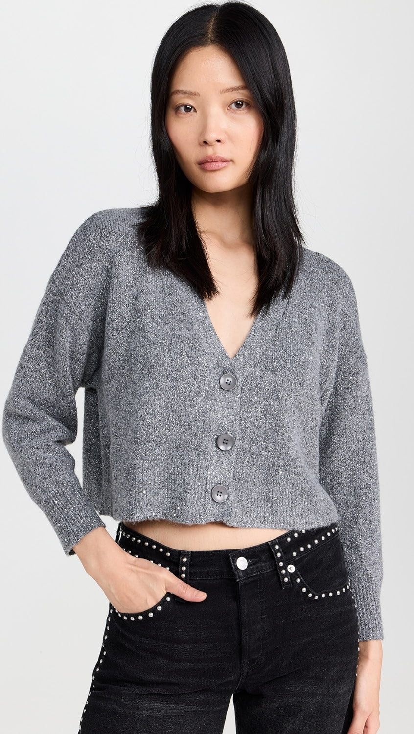 Kiya Sparkle Cardigan - Grey