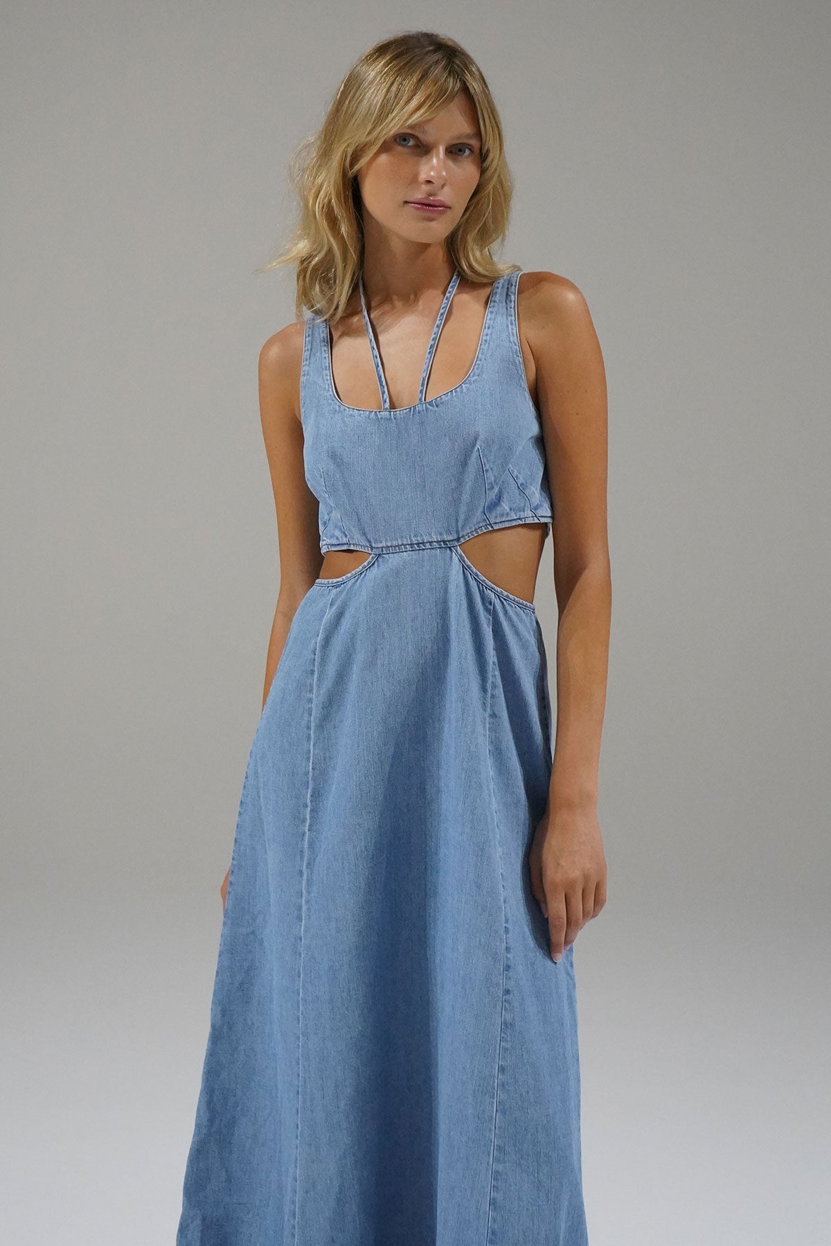 Lorelei Chambray Dress - Faded Blue