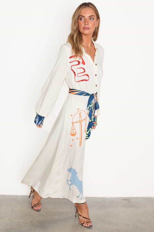 Mystical Shirt Dress - White