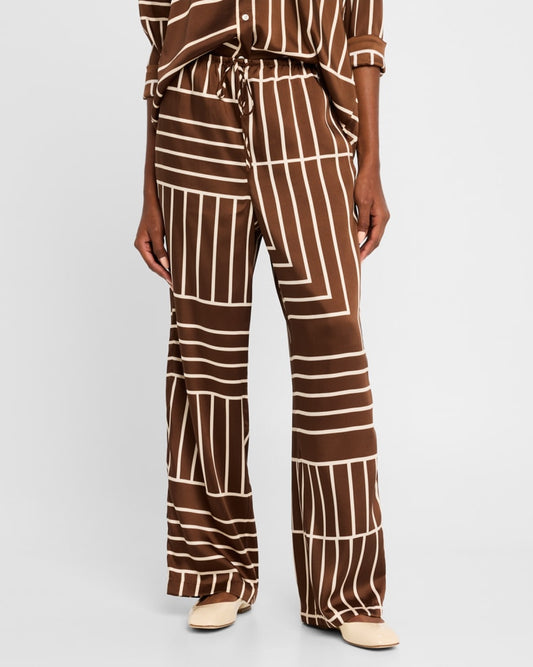 Damani Pants - Brown Line Art