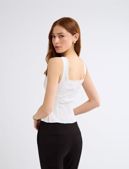 Rosemilk Top - White