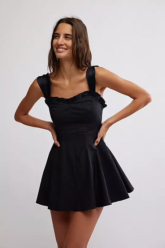 Midnight Magic Mini Dress - Black Combo