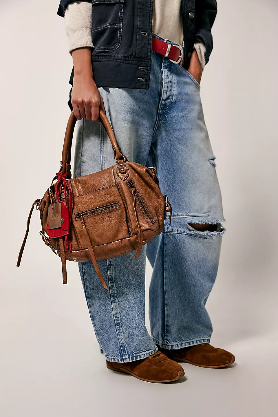 Mini Emerson Tote Bag - Saddle