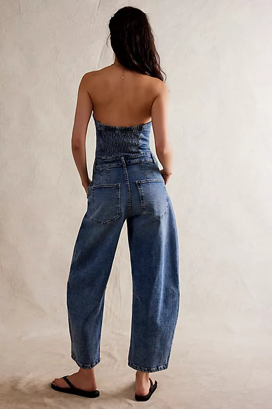 Je Suis Pret Barrel Jumpsuit - Petit Blue