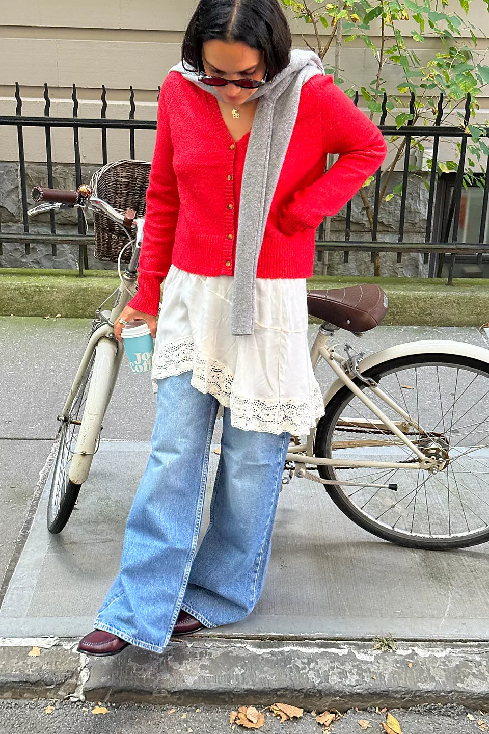 School Girl Cardigan - Cherry Pop Melange