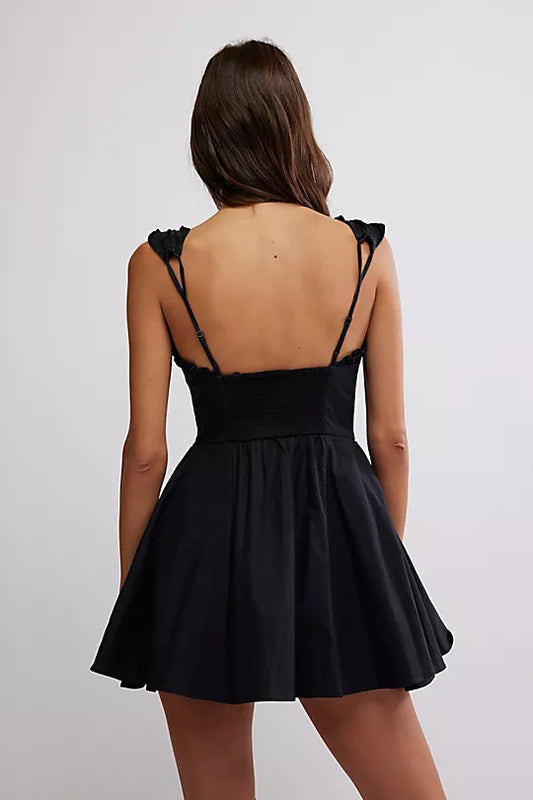 Midnight Magic Mini Dress - Black Combo