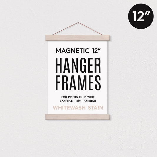 12" MAGNETIC Poster Hanger Frame™ - Whitewash Stain
