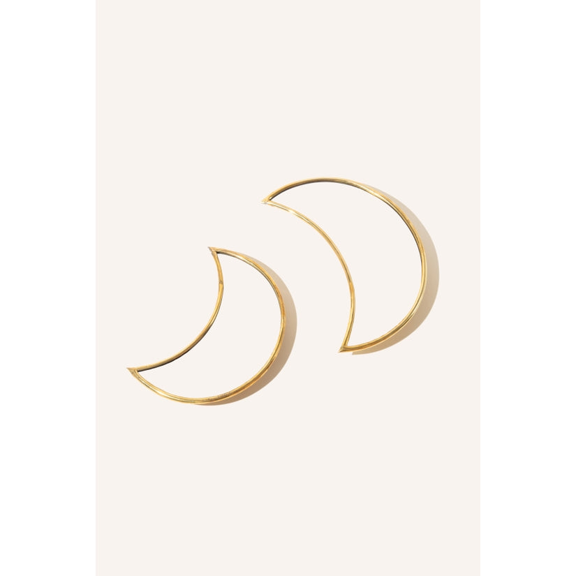 Brass Mirror - Crescent Moon Small