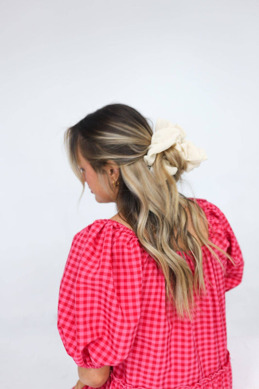 IVORY JUMBO SCRUNCHIE