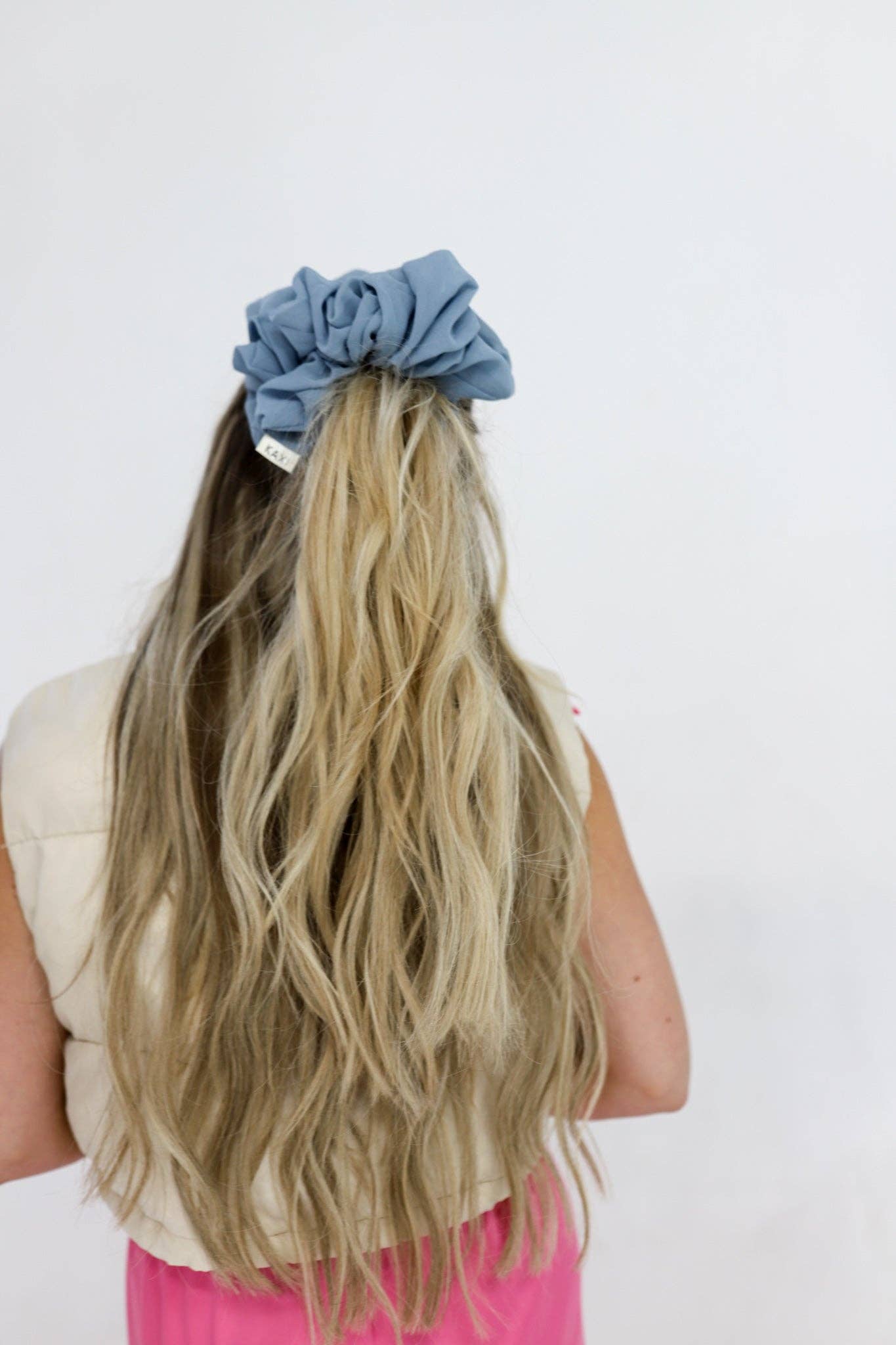 DUSTY BLUE JUMBO SCRUNCHIE