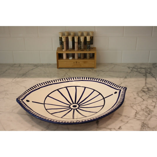 Moroccan Ceramic - Hand-Painted Large Evil Eye Tray
