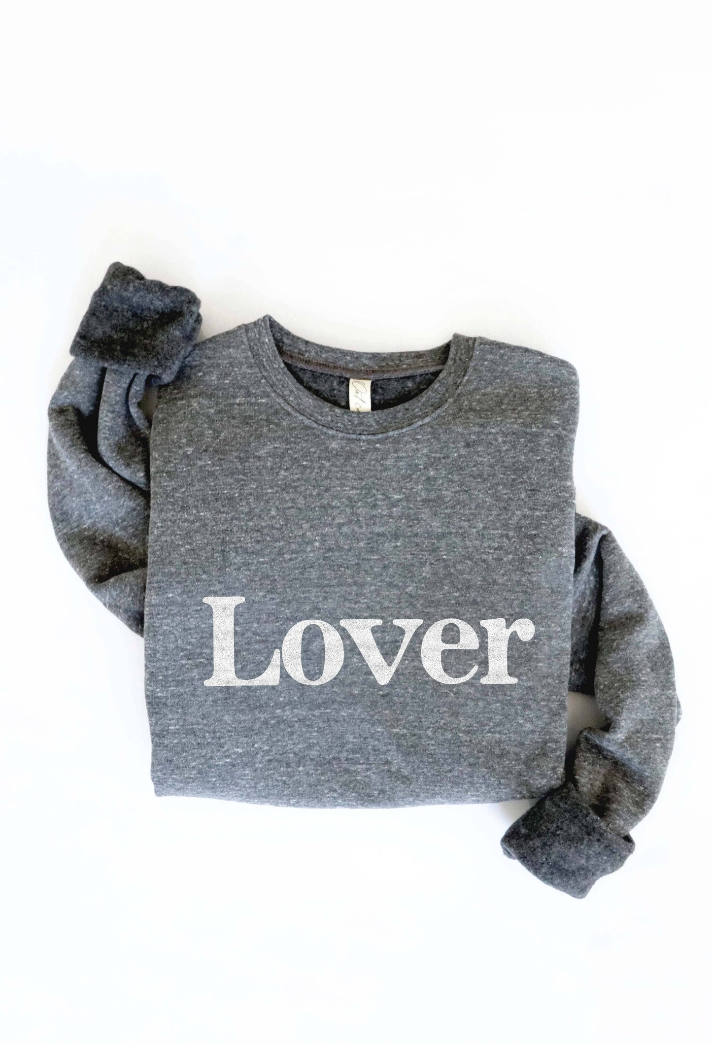 LOVER Graphic Sweatshirt - DARK GREY
