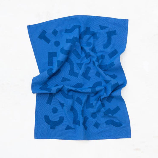 Blocks Kitchen Towel - Cobalt